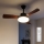 Brilagi - Димируем таванен вентилатор LED/34W/230V 3000-6500K Ø 106 см черен/кафяв + дистанционно управление