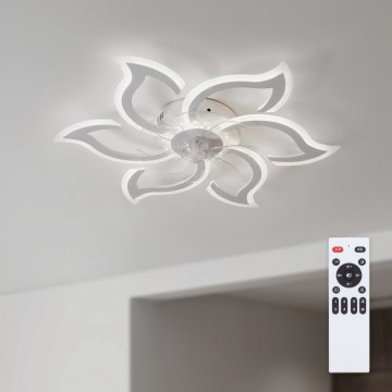 Brilagi - Димируем таванен вентилатор LED/34W/230V, Ø 83 см, бял + дистанционно управление