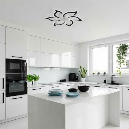 Brilagi - LED димируем таванен вентилатор LED/34W/230V, диаметър 83 см, черен + дистанционно управление