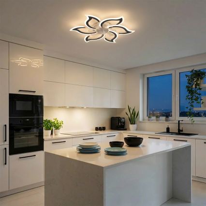 Brilagi - LED димируем таванен вентилатор LED/34W/230V, диаметър 83 см, черен + дистанционно управление