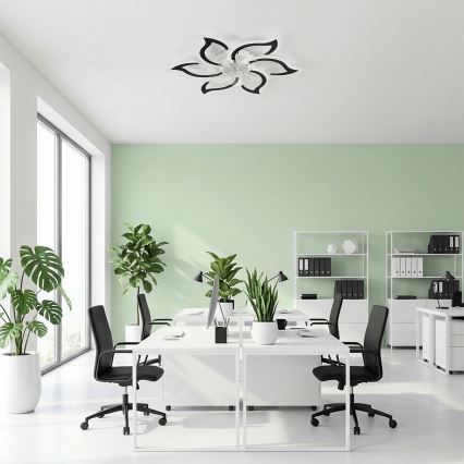 Brilagi - LED димируем таванен вентилатор LED/34W/230V, диаметър 83 см, черен + дистанционно управление