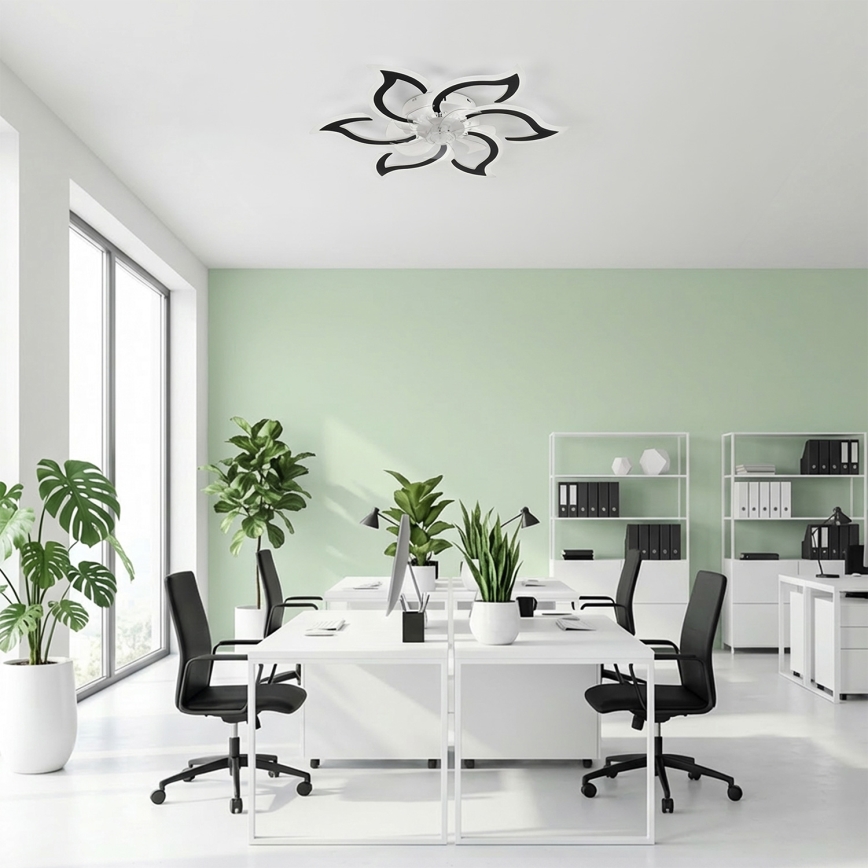Brilagi - LED димируем таванен вентилатор LED/34W/230V, диаметър 83 см, черен + дистанционно управление