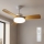Brilagi - Димируем таванен вентилатор с LED, 34 W, 230 V, 3000-6500 K, Ø 106 см, бял/кафяв + дистанционно управление