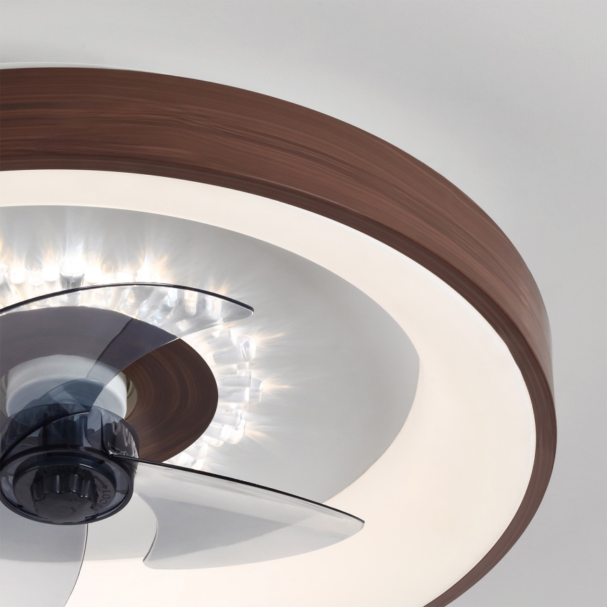 Brilagi - LED димируем таванен вентилатор LED/34W/230V Ø 46 см кафяв + дистанционно управление