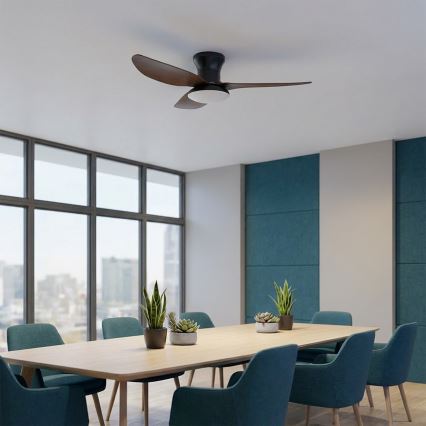 Brilagi - Димируем LED таванен вентилатор LED/38W/230V 100 cm черен/кафяв + дистанционно управление