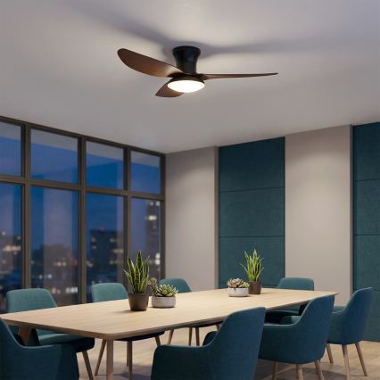 Brilagi - Димируем LED таванен вентилатор LED/38W/230V 100 cm черен/кафяв + дистанционно управление