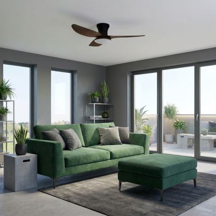 Brilagi - Димируем LED таванен вентилатор LED/38W/230V 100 cm черен/кафяв + дистанционно управление