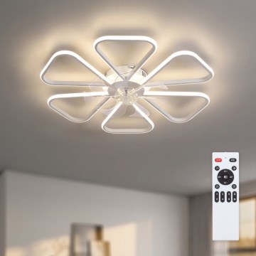 Brilagi - Димируем таванен вентилатор с LED/38W/230V 3000–6500K Ø 76 cm, бял + дистанционно управление
