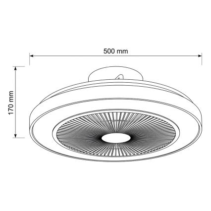 Brilagi - LED димируем таванен вентилатор LED/38W/230V 50 cm бял/кафяв + дистанционно управление