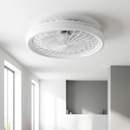Brilagi - Димируем таванен вентилатор с LED, LED/40W/230V, Ø 48 см, бял + дистанционно управление