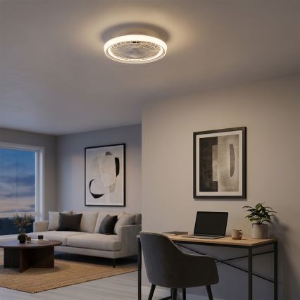 Brilagi - Димируем таванен вентилатор с LED, LED/40W/230V, Ø 48 см, бял + дистанционно управление