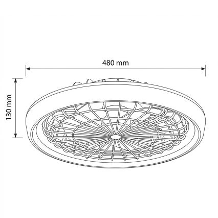 Brilagi - Димируем таванен вентилатор с LED, LED/40W/230V, Ø 48 см, бял + дистанционно управление