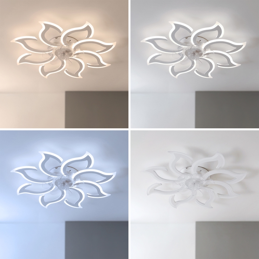 Brilagi - Димируем LED таванен вентилатор LED/44W/230V 3000-6500K Ø 90 cm бял + дистанционно управление