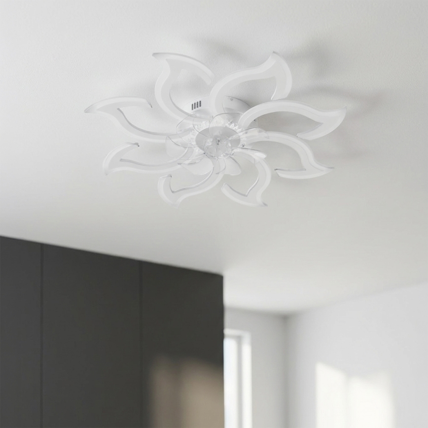 Brilagi - Димируем LED таванен вентилатор LED/44W/230V 3000-6500K Ø 90 cm бял + дистанционно управление
