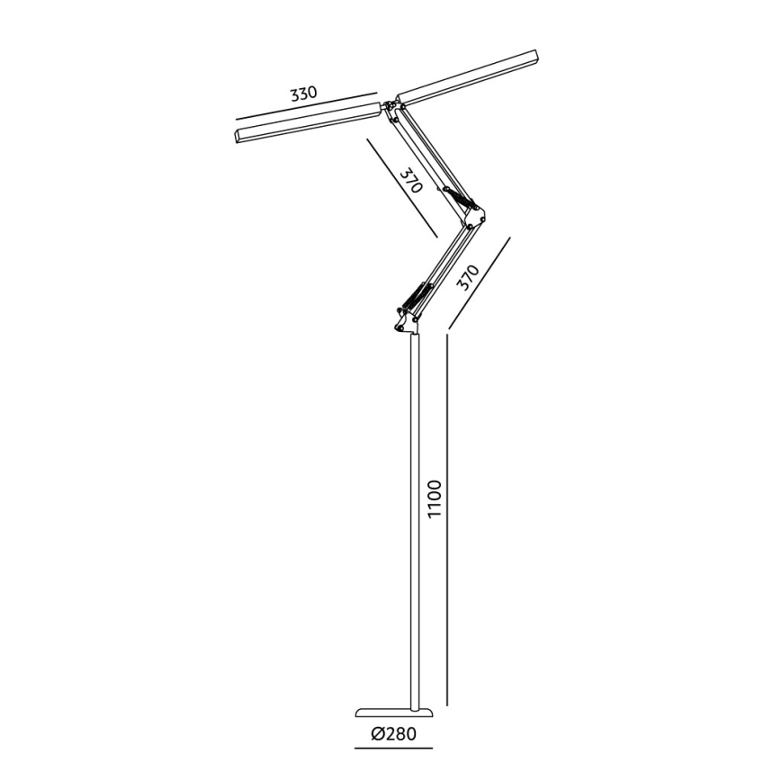 Brilagi - LED димируема гъвкава подова лампа VARIO LED/14W/230V 3000-6000K 157 cm черна