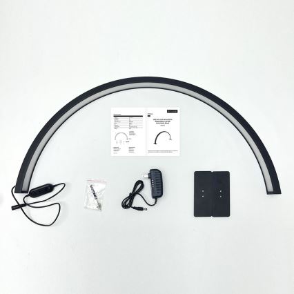 Brilagi - Димируема аркова настолна лампа RADIO LED/30W/24/230V 3000/4000/6500K черна