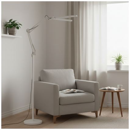 Brilagi - Димируема LED гъвкава подова лампа VARIO LED/14W/230V 3000-6000K 157 cm бяла