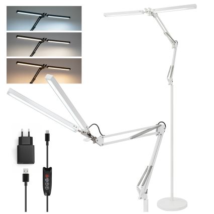 Brilagi - Димируема LED гъвкава подова лампа VARIO LED/14W/230V 3000-6000K 157 cm бяла