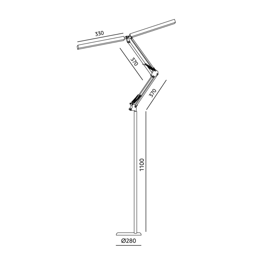 BRILAGI - Димируема LED гъвкава подова лампа VARIO LED/14W/230V 3000-6000K 157 cm бяла