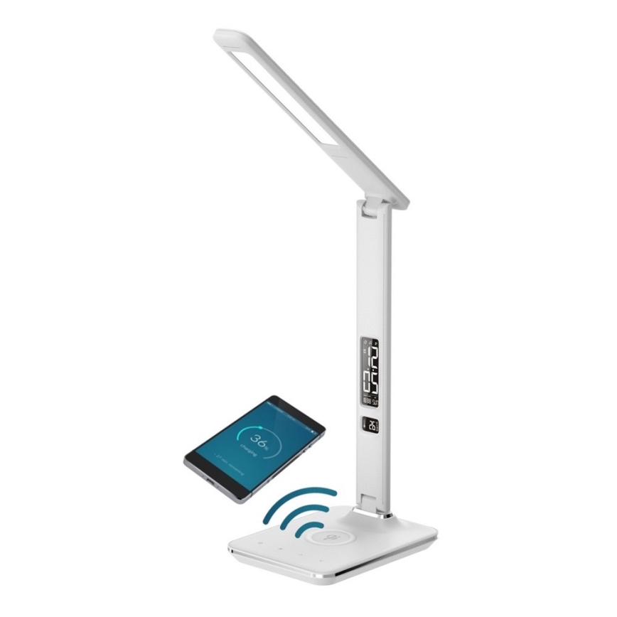 Brilagi - димируема LED настолна лампа с безжично зареждане QI и USB REGINA LED/8,5W/230V бяла