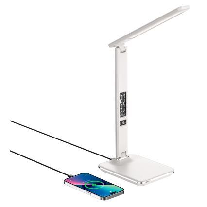 Brilagi - димируема LED настолна лампа с безжично зареждане QI и USB REGINA LED/8,5W/230V бяла