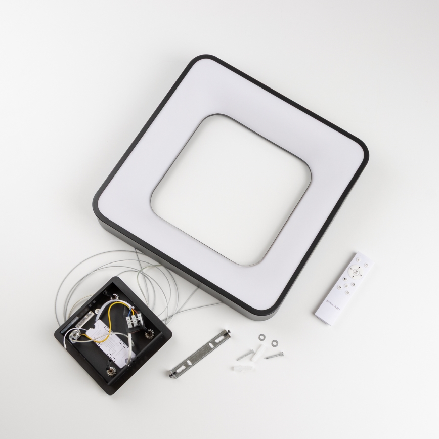 Brilagi - Димируема LED висяща лампа на кабел FALCON II LED/80W/230V 3000-6500K 40x40 cm черна + дистанционно управление