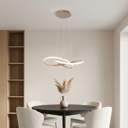 Brilagi - LED димируем полилей на кабел INFINITY LED/55W/230V 3000-6000K 50x50 cm бежов + дистанционно управление