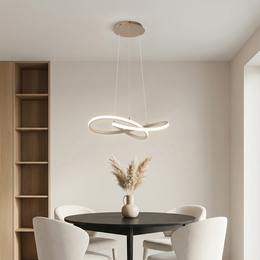 Brilagi - LED димируем полилей на кабел INFINITY LED/55W/230V 3000-6000K 50x50 cm бежов + дистанционно управление