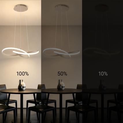 Brilagi - LED димируем полилей на кабел INFINITY LED/55W/230V 3000-6000K 50x50 cm бежов + дистанционно управление