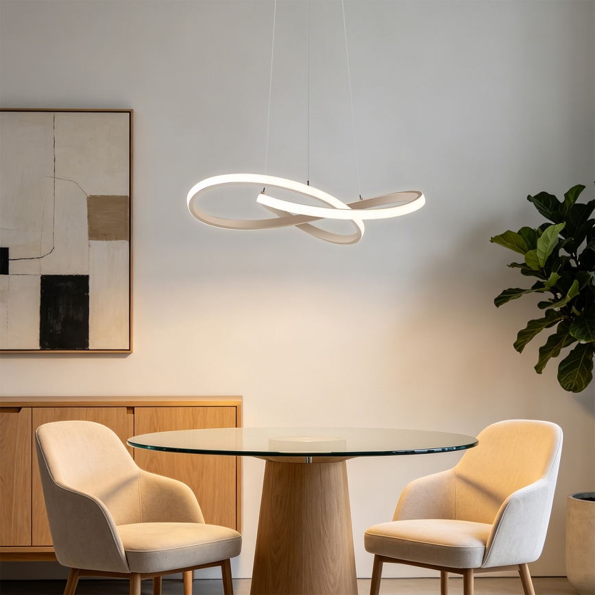 Brilagi - LED димируем полилей на кабел INFINITY LED/55W/230V 3000-6000K 50x50 cm бежов + дистанционно управление