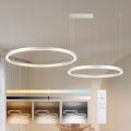 Brilagi - Димируема LED люстра на кабел PORTOFINO LED/98W/230V 3000-6000K сребриста + дистанционно управление