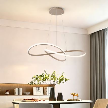 Brilagi - Димируем LED полилей на кабел INFINITY LED/80W/230V 3000-6000K 80x80 cm бежов + дистанционно управление