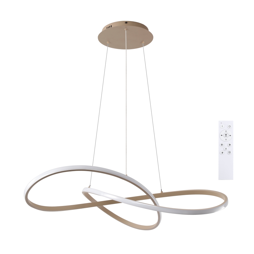 Brilagi - Димируем LED полилей на кабел INFINITY LED/80W/230V 3000-6000K 80x80 cm бежов + дистанционно управление
