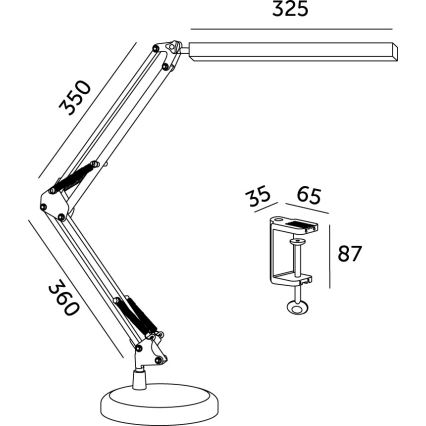 Brilagi - Димируема LED настолна лампа 2 в 1 USB VARIO LED/14W/5V 3000-6000K черна
