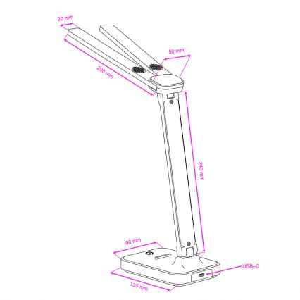 Brilagi - Димируема LED настолна лампа MODO DUO LED/8W/5V 3000/4000/6500K бяла
