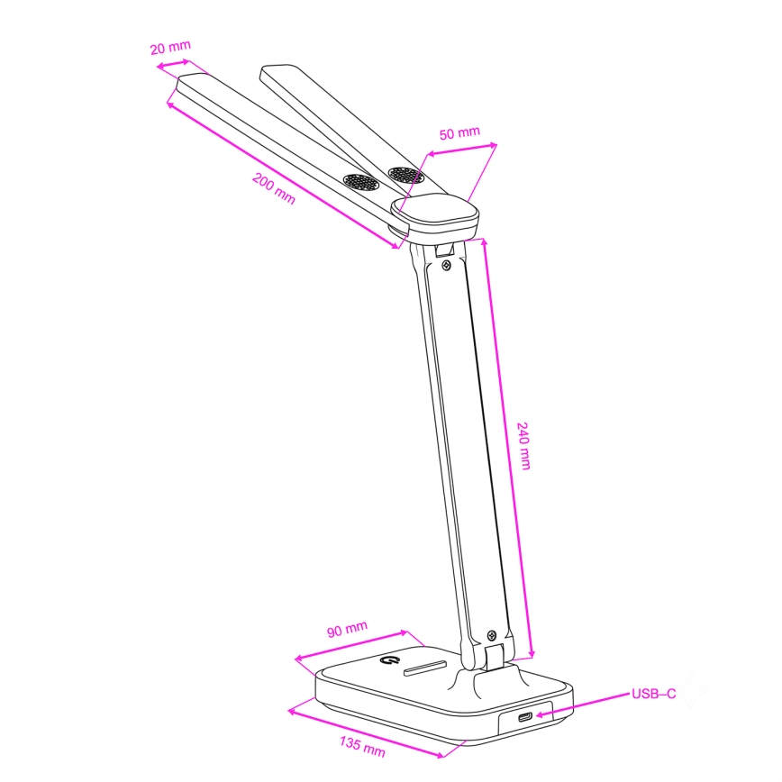 Brilagi - Димируема LED настолна лампа MODO DUO LED/8W/5V 3000/4000/6500K бяла
