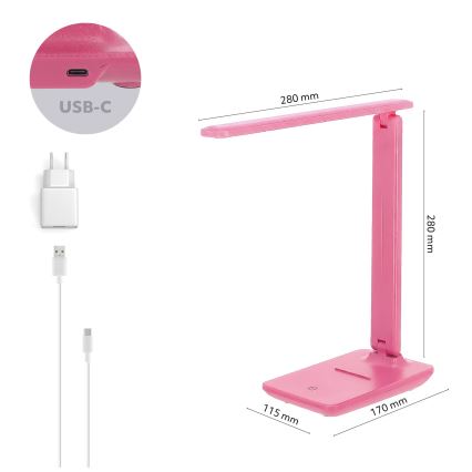Brilagi - димируема LED настолна лампа MODO LED/7W/230V 3000/4000/6500K розова