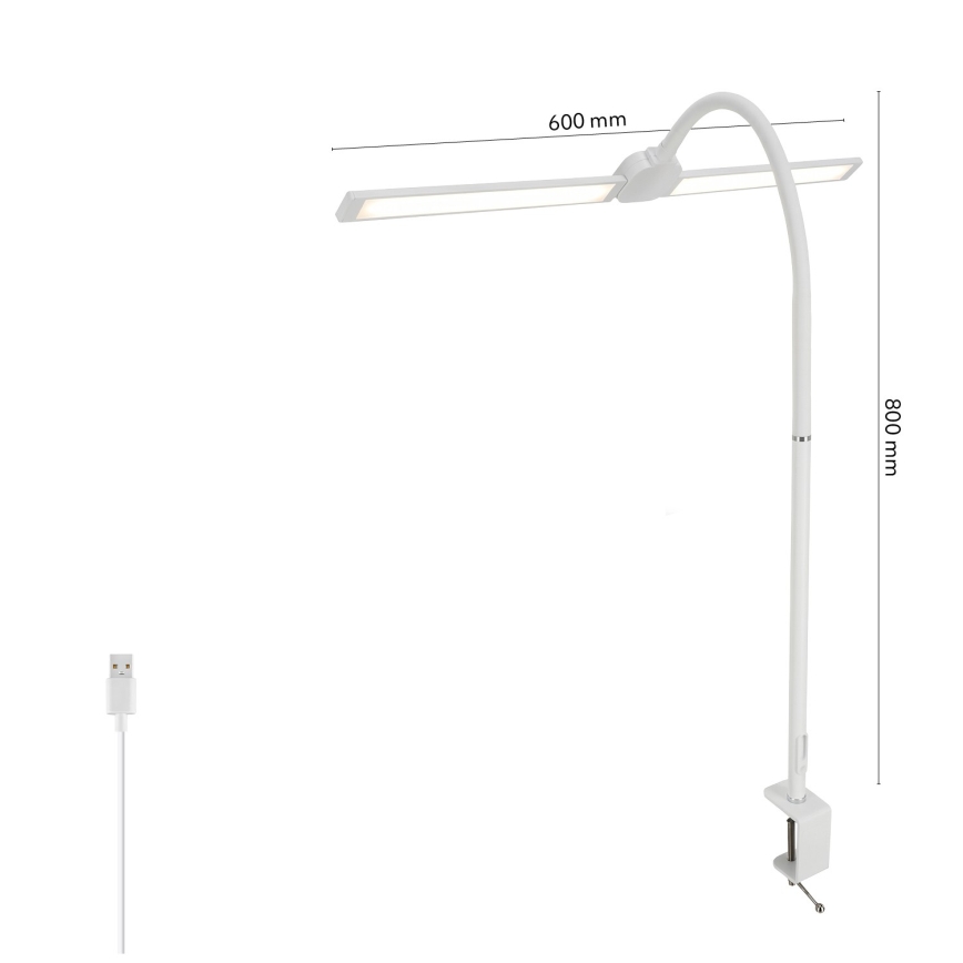 Brilagi - Димируема LED настолна лампа USB VARIO LED/14W/5V 3000-6000K бяла