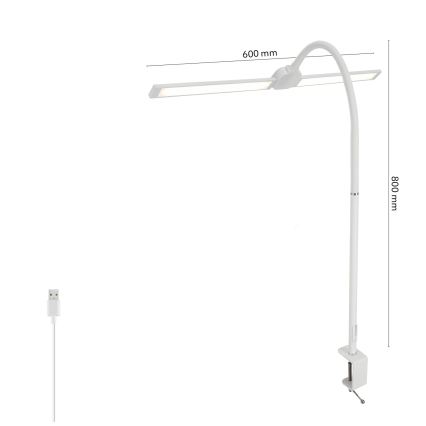 BRILAGI - Димируема LED настолна лампа USB VARIO LED/14W/5V 3000-6000K бяла