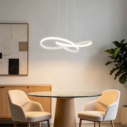 Brilagi - LED димируем полилей на кабел INFINITY LED/55W/230V 3000-6000K 50x50 cm бял + дистанционно управление
