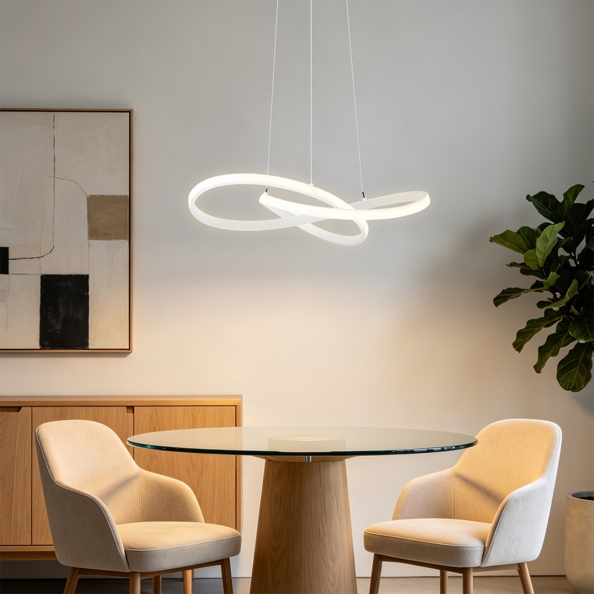 Brilagi - LED димируем полилей на кабел INFINITY LED/55W/230V 3000-6000K 50x50 cm бял + дистанционно управление