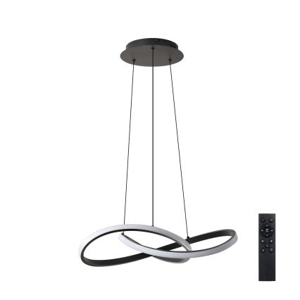 Brilagi - LED полилей на кабел INFINITY, с възможност за димиране, LED/55W/230V, 3000-6000K, 50x50 cm, черен + дистанционно управление