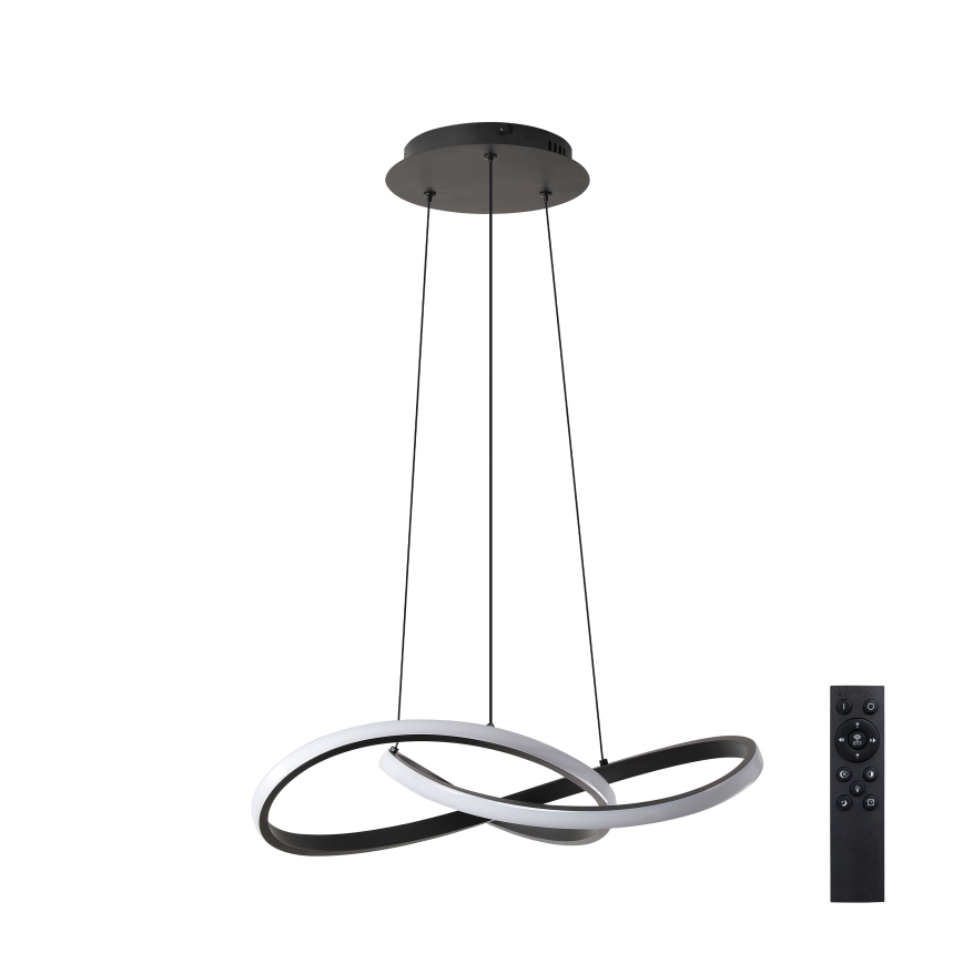 Brilagi - LED полилей на кабел INFINITY, с възможност за димиране, LED/55W/230V, 3000-6000K, 50x50 cm, черен + дистанционно управление