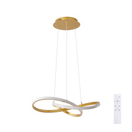 Brilagi - LED полилей на кабел с възможност за димиране INFINITY LED/55W/230V 3000-6000K 50x50 cm златен + дистанционно управление