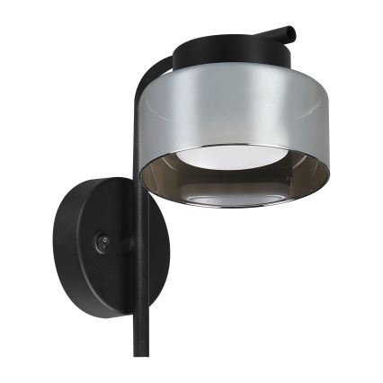 Brilagi - LED RGB+CCT димируема стенна лампа AURA LUX 1xGX53/14W/230V 2700-6500K Wi-Fi Tuya черна/опушена