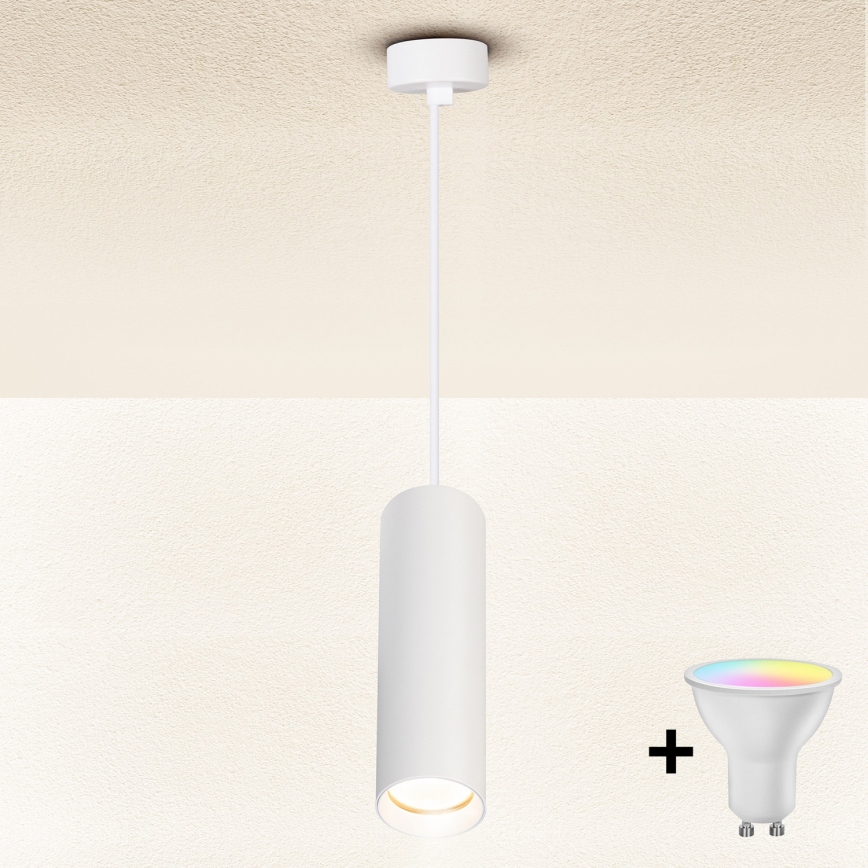 Brilagi - Димируема LED RGBW полилей на кабел SELE 1xGU10/6,5W/230V 2700-6500K бял