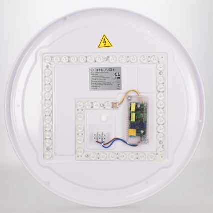 Brilagi - LED димируемо таванно осветително тяло FLOCO LED/48W/230V 3000-6500K Ø 40 см дървесен декор/черно + дистанционно управление