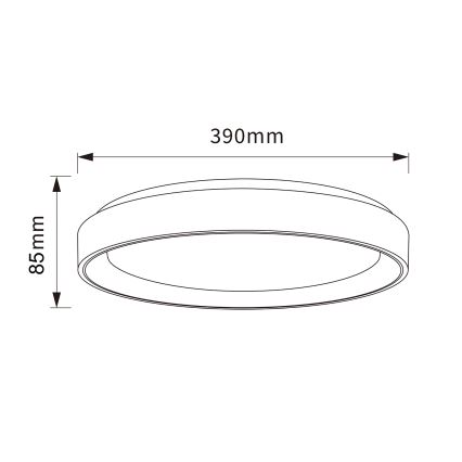 Brilagi - LED димируемо таванно осветително тяло FLOCO LED/48W/230V 3000-6500K Ø 40 см дървесен декор/черно + дистанционно управление