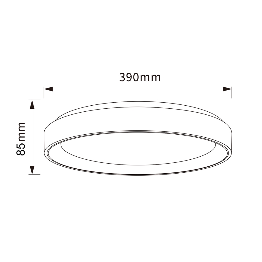 Brilagi - LED димируемо таванно осветително тяло FLOCO LED/48W/230V 3000-6500K Ø 40 см дървесен декор/черно + дистанционно управление