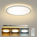 Brilagi - Димируема LED таванна лампа ULTRA SLIM LED/24W/230V 2700-6500K Ø 42 см бяла + дистанционно управление